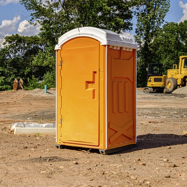 how often are the porta potties cleaned and serviced during a rental period in Point